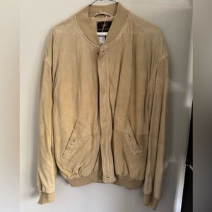 Carroll & Co vintage designer leather suede jacket